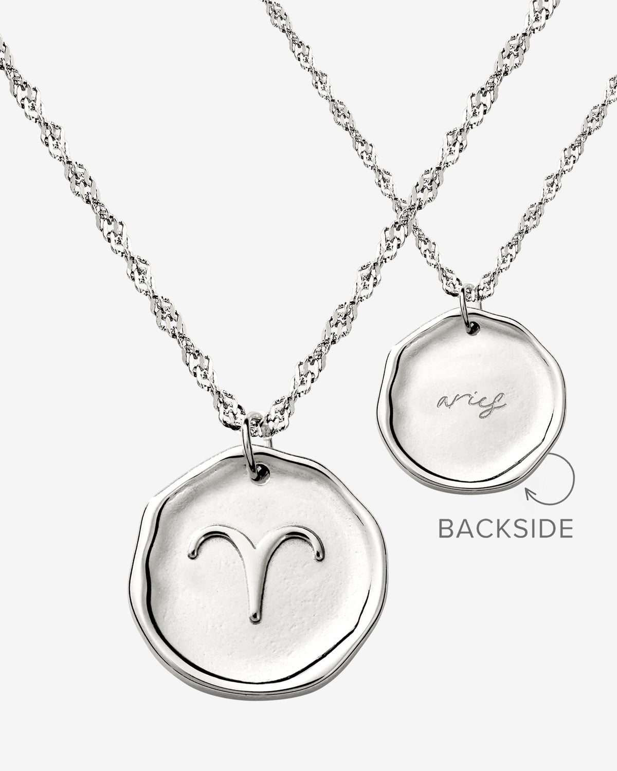 Zodiac Necklace – Aries Silver