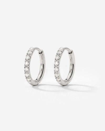 Glimmer Hoops Small Silber