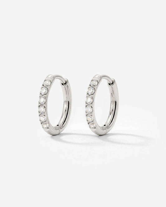 Glimmer Hoops Small Silber