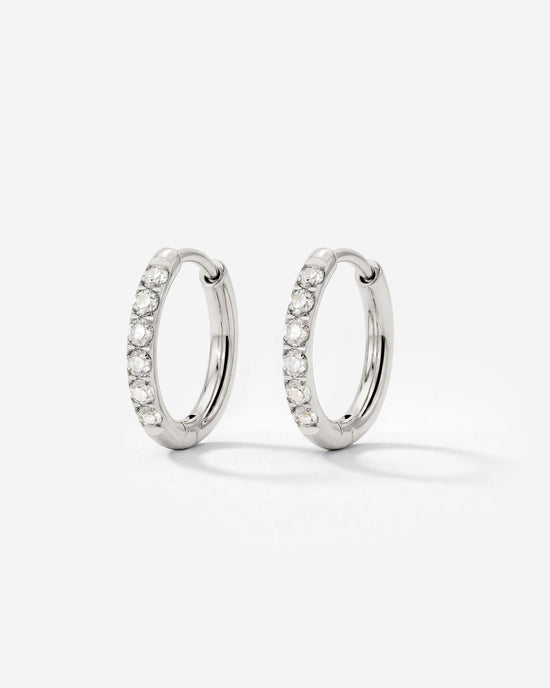 Glimmer Hoops Small Silber