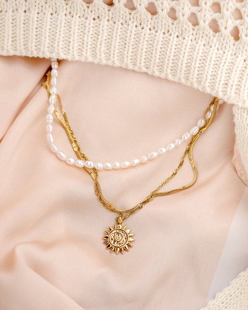 Sunny Swirl Necklace Silber