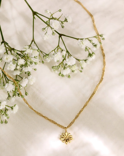Flowery Necklace Silber
