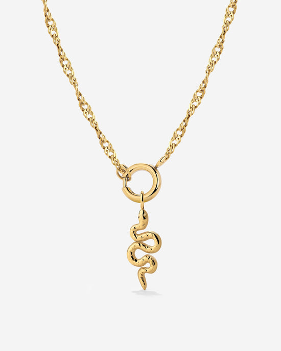 Serpent Singapore Chain Necklace Set Gold