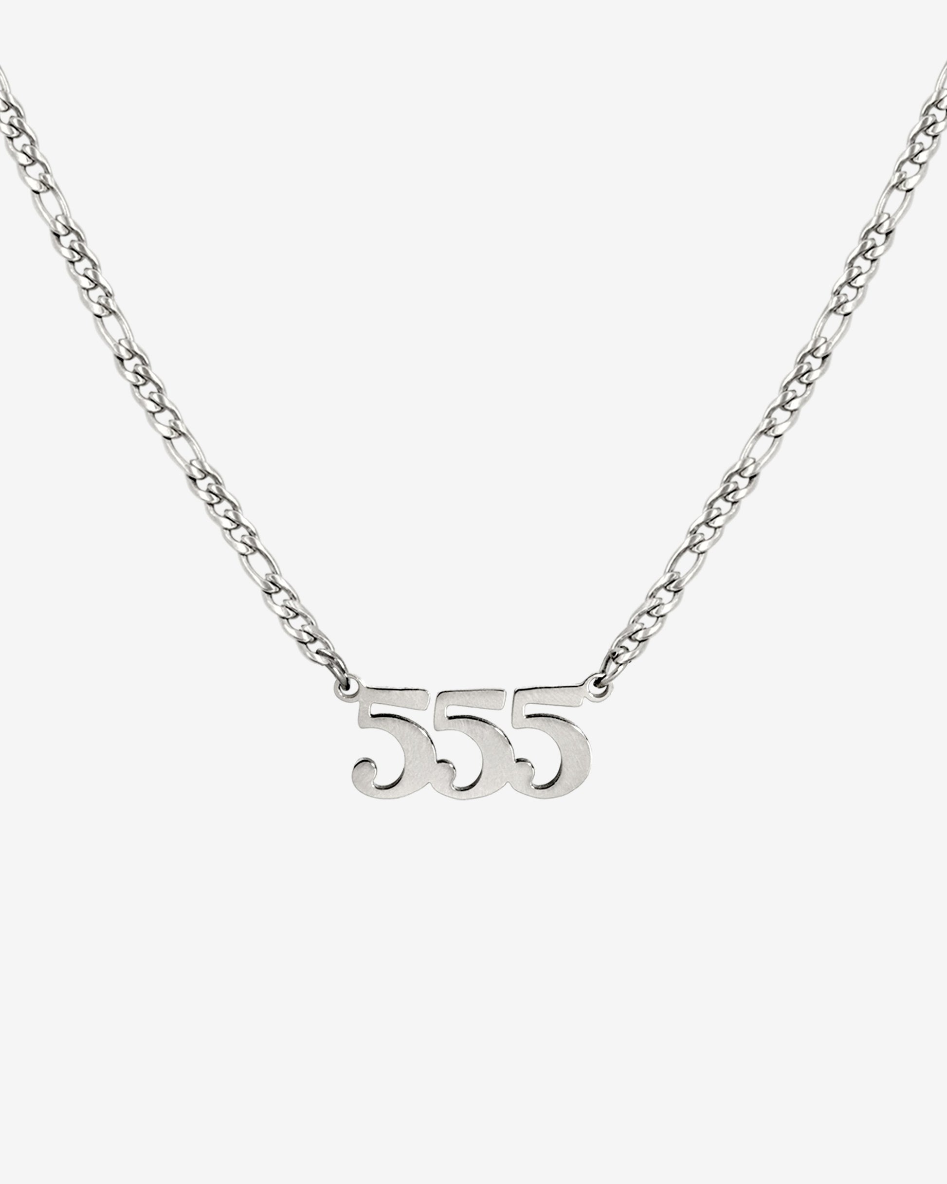 Angel Number Necklace Silber