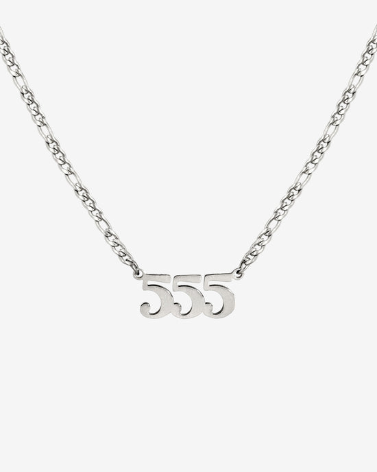 Angel Number Necklace Silber