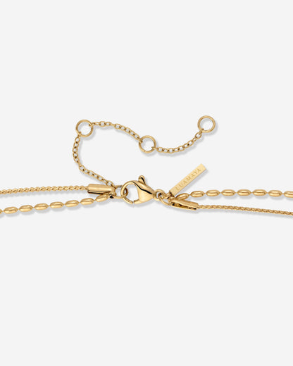 Droplet Double Necklace Gold