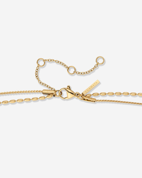 Droplet Double Necklace Gold