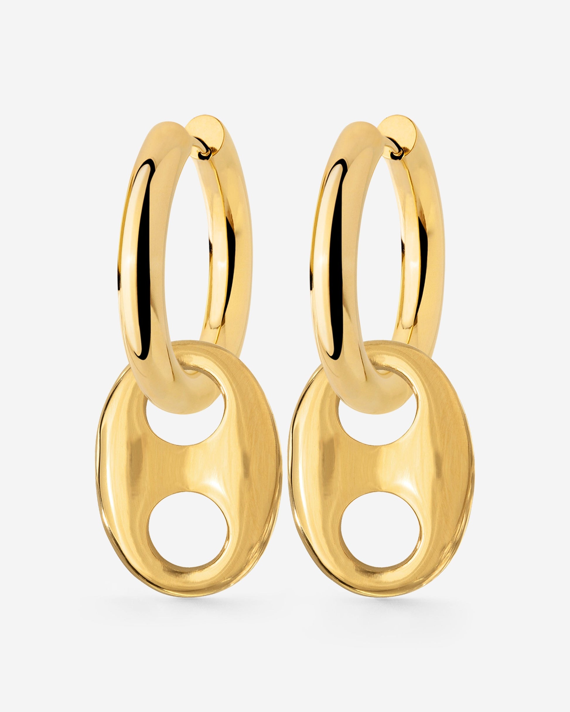 Chunky Gem Find Hoop Set Medium Gold