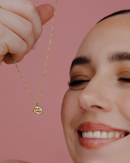 Cancer Bubble Necklace Gold