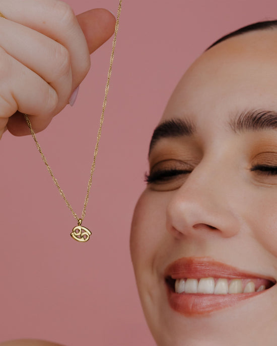 Cancer Bubble Necklace Gold