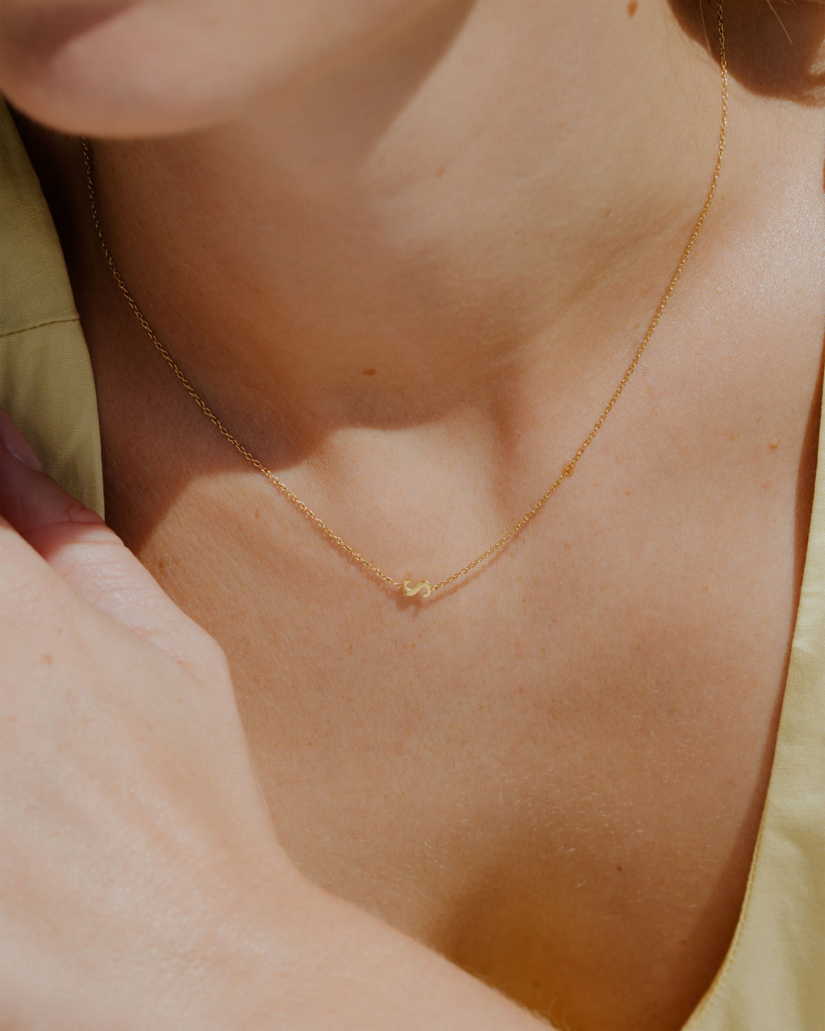 Tiny Letter Necklace