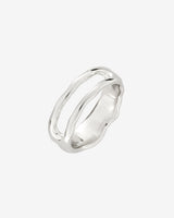 Flowing Gap Ring Silber
