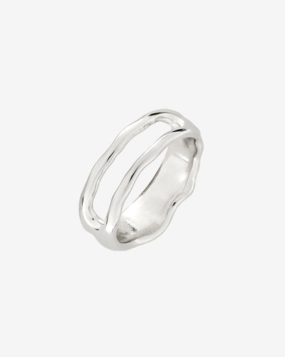 Flowing Gap Ring Silber