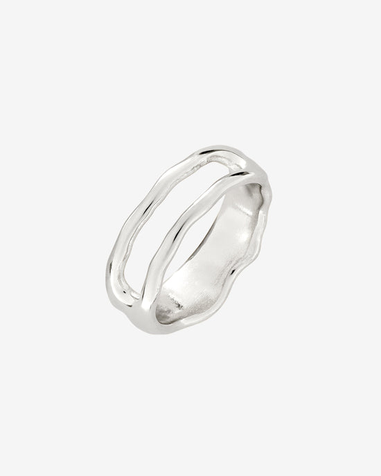 Flowing Gap Ring Silber