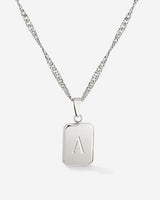 Letter Necklace Silber