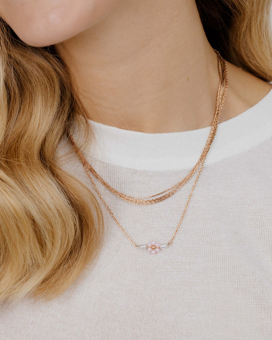 Cascade Layer Necklace Roségold
