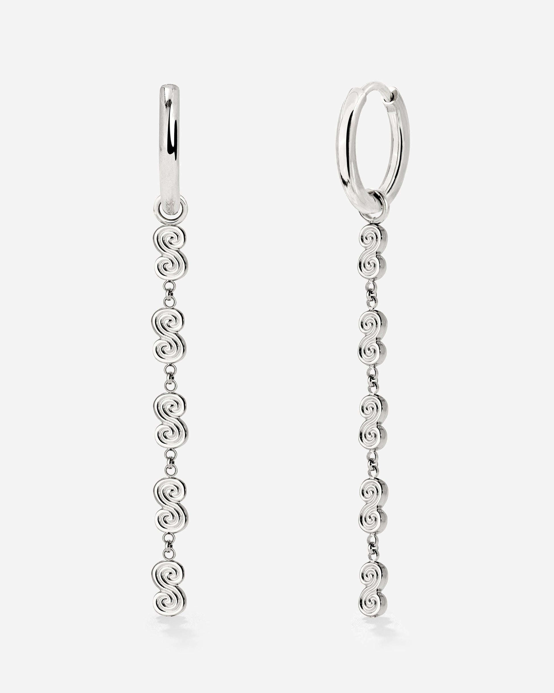 Serpent's Whisper Hoop Set Small Silber