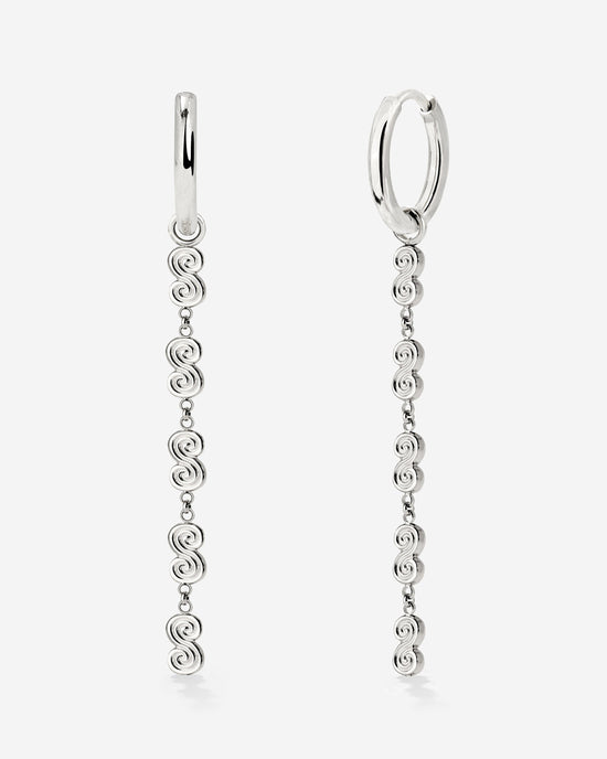 Serpent's Whisper Hoop Set Small Silber