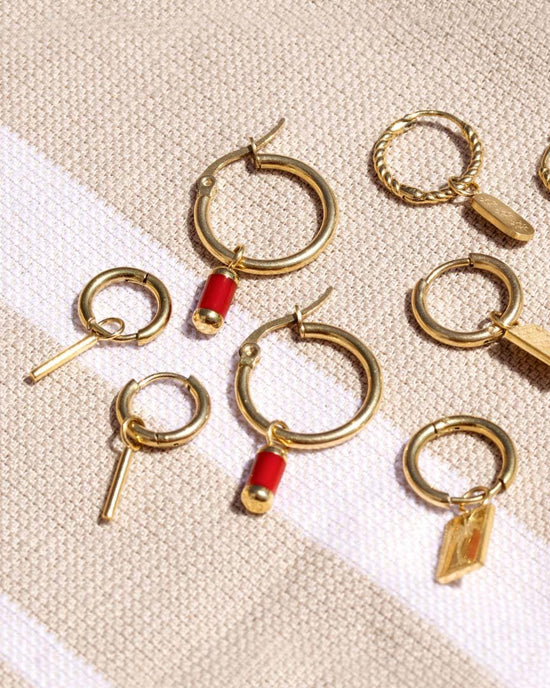The Spine Hoop Set Baby Roségold