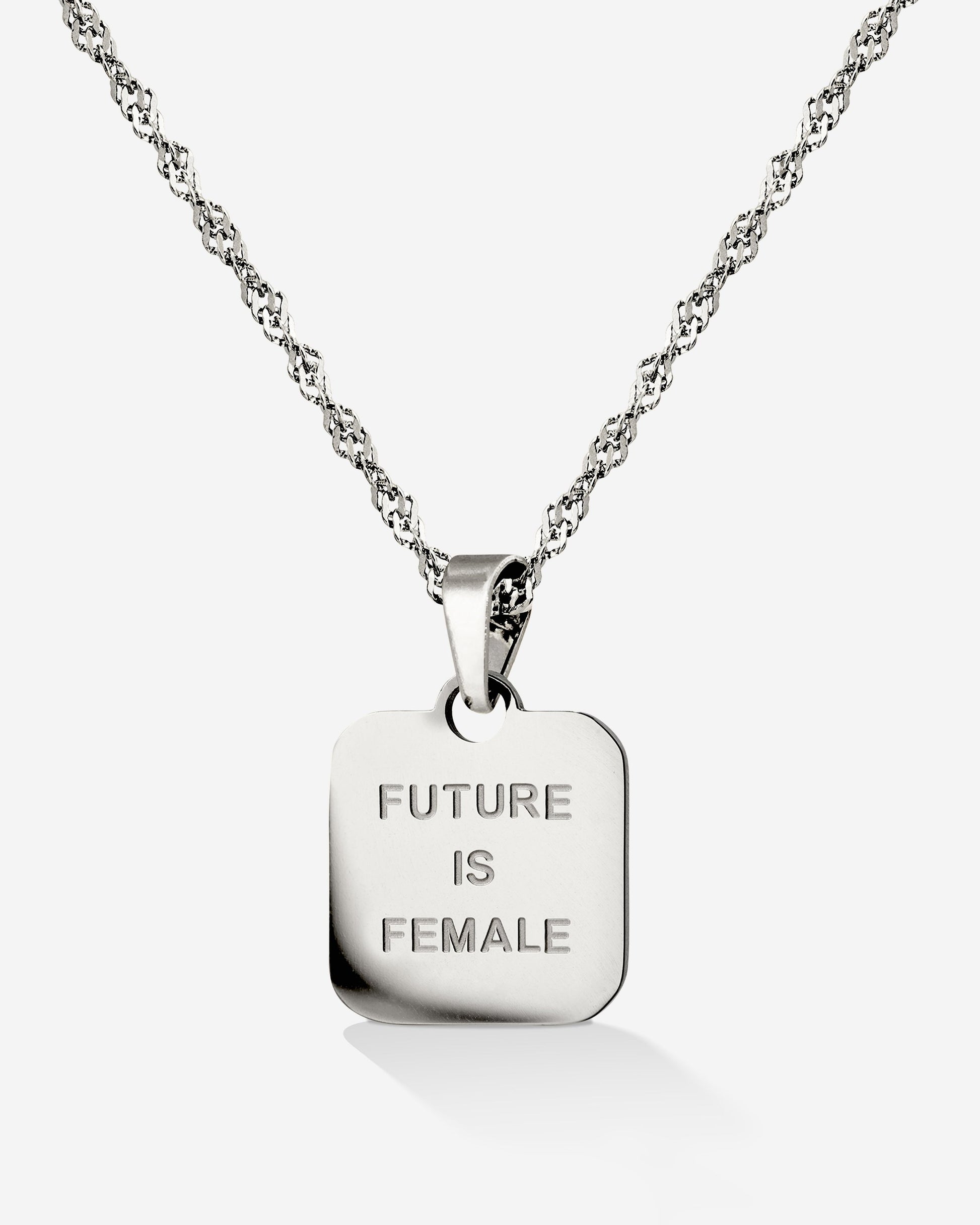 Future is female Necklace Silber