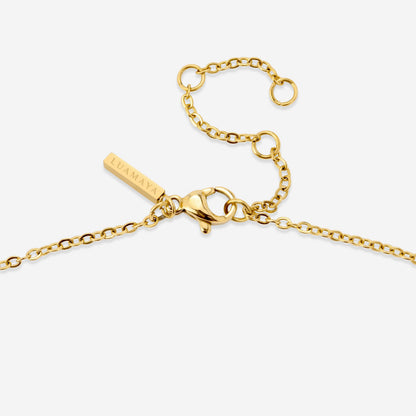 Forever Blue Daisy Necklace Gold
