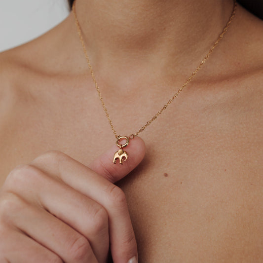 Elephant Singapore Chain Necklace Set Gold
