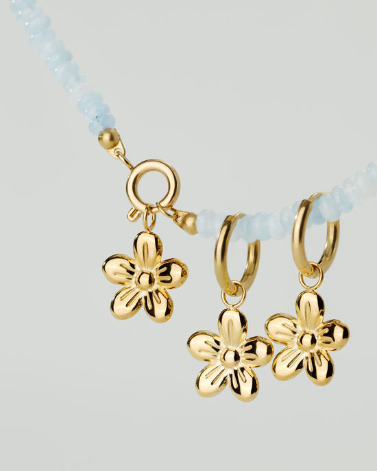 Seastone Charm Necklace Roségold