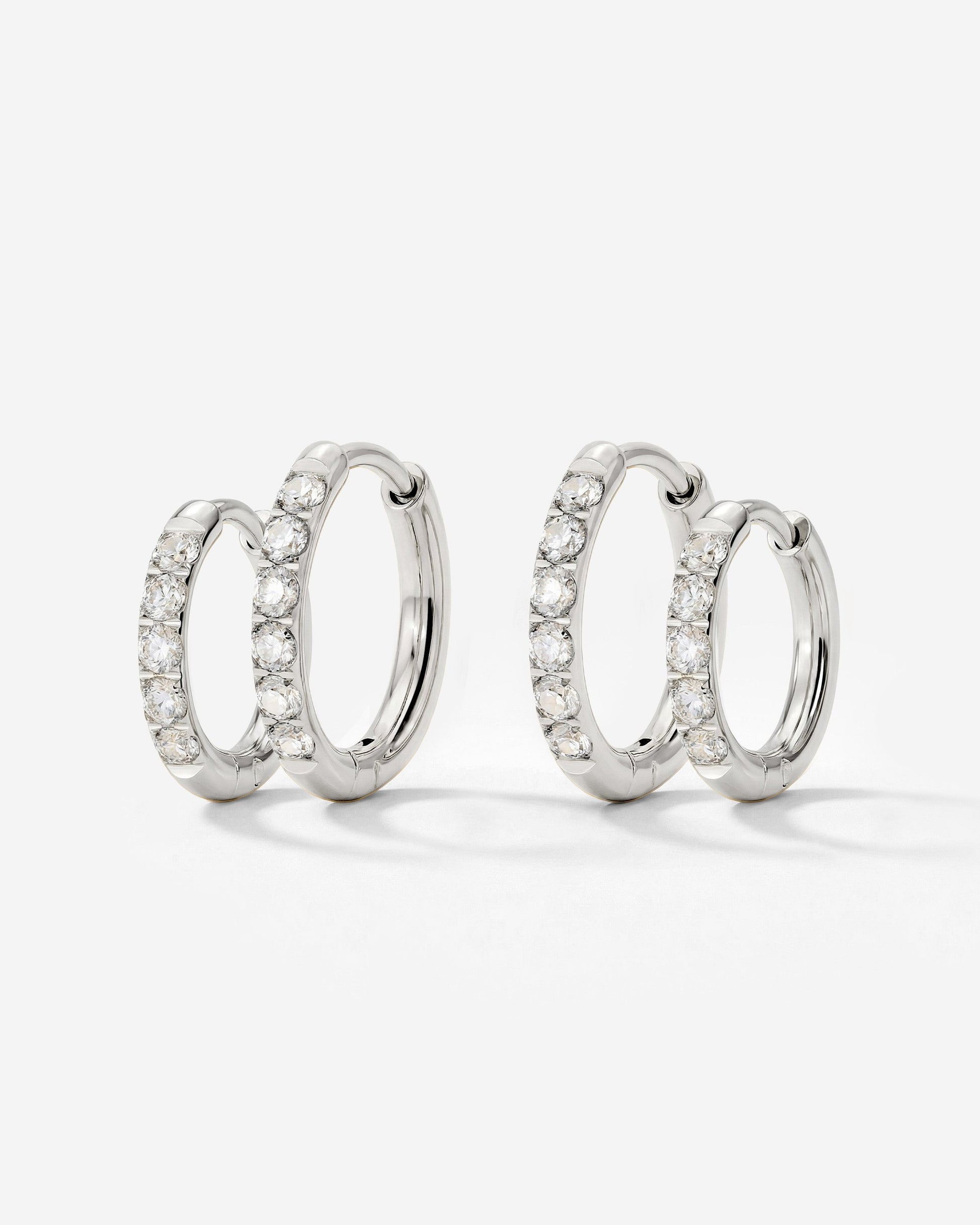 Glimmer Hoop Bundle Silber