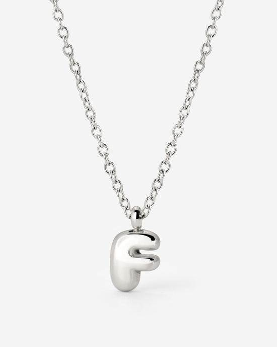 Bubble Letter Necklace Silber