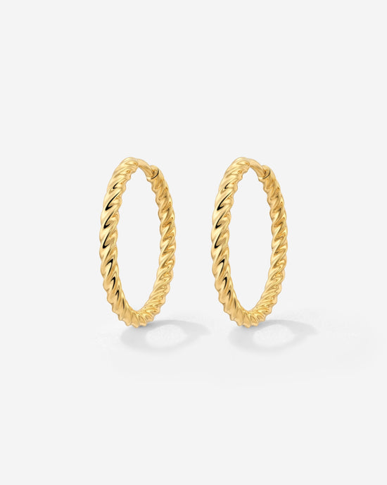 Twisted Hoops Medium Gold