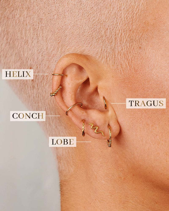Snake Piercing Gold