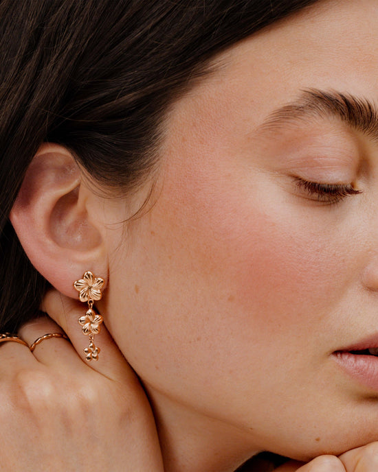 Floral Trinity Earrings Roségold