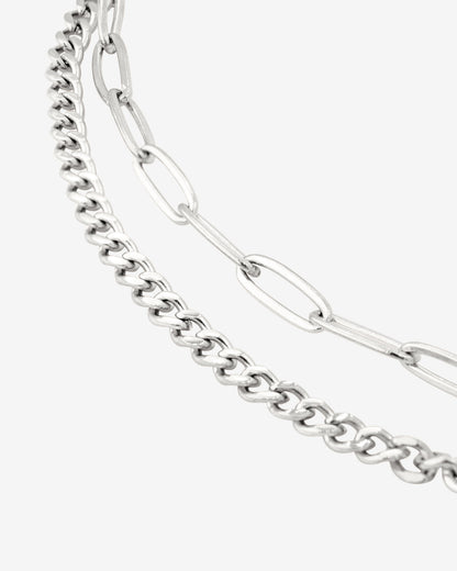 Duo Anklet Silber