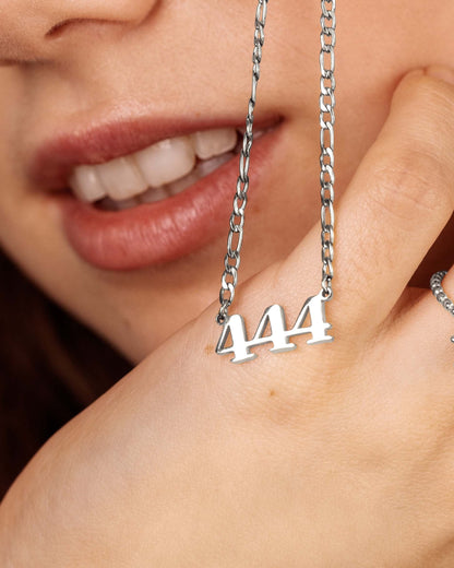 Angel Number Necklace Silber