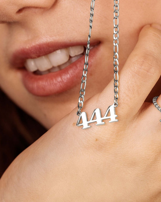 Angel Number Necklace Silber