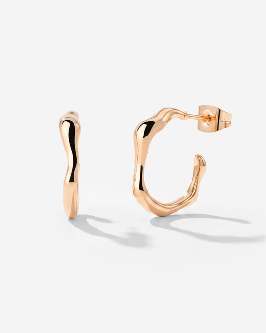 Solar Wave Hoops Studs Medium