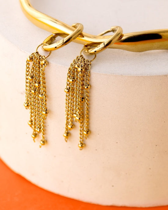Chain Overload Hoop Set Small Gold