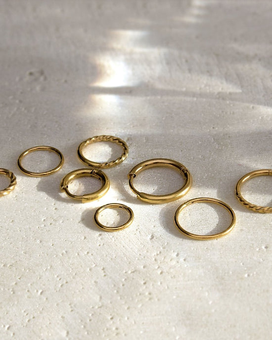 Slim Hoops Small Gold