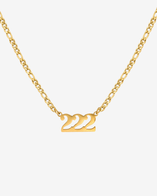 Angel Number Necklace Gold