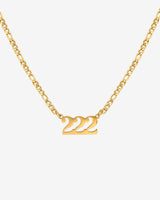 Angel Number Necklace Gold 222