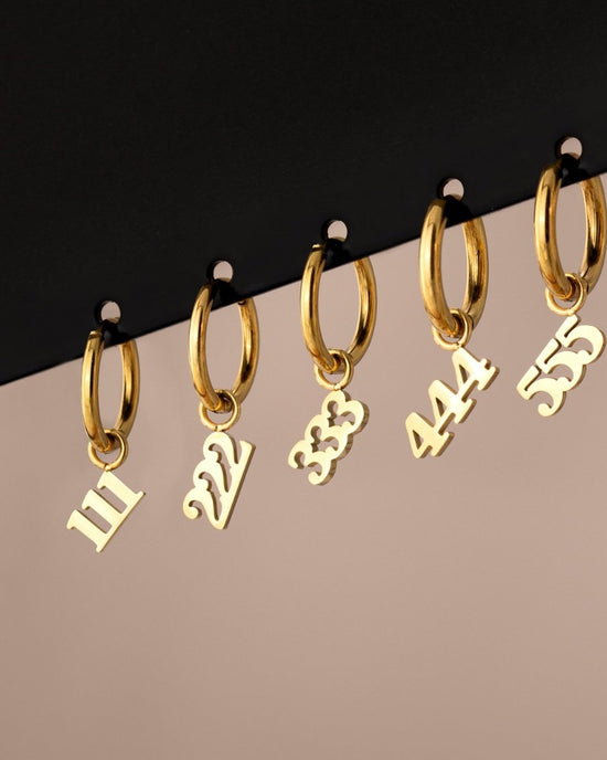 Angel Number Hoop Set Small