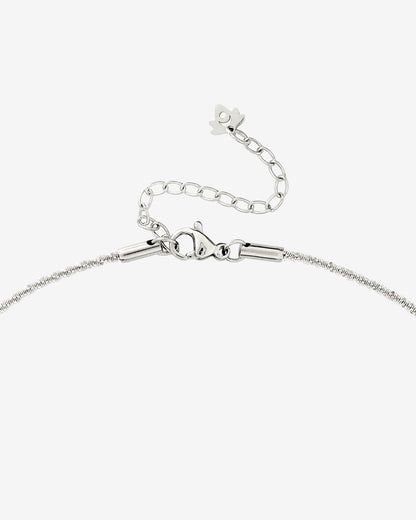 Criss Cross Chain Necklace Silber