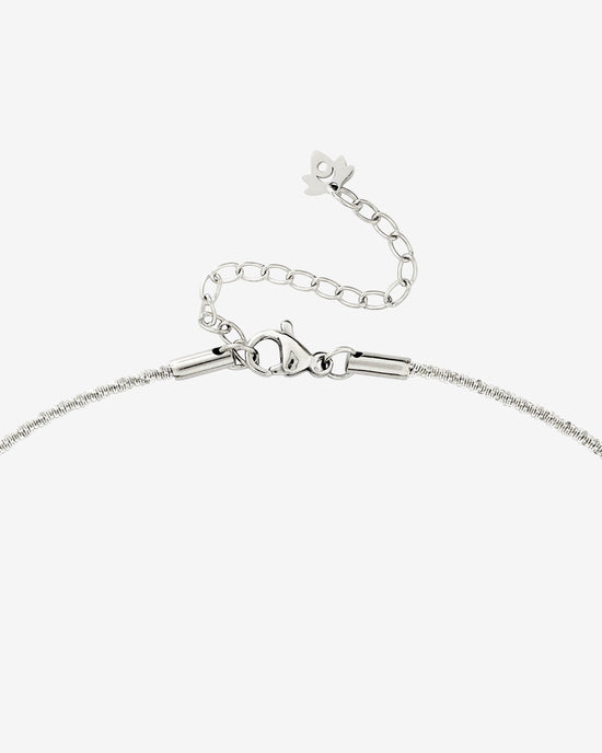 Criss Cross Chain Necklace Silber