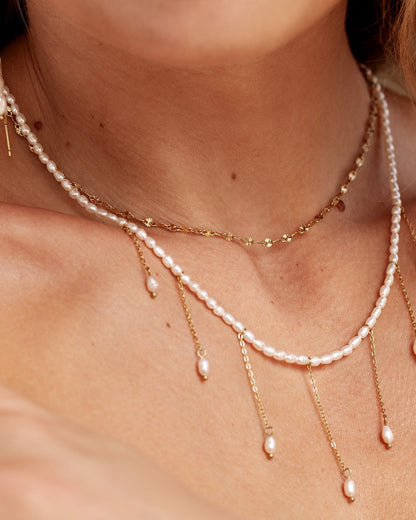 Lolas Love Pearl Power Necklace Gold