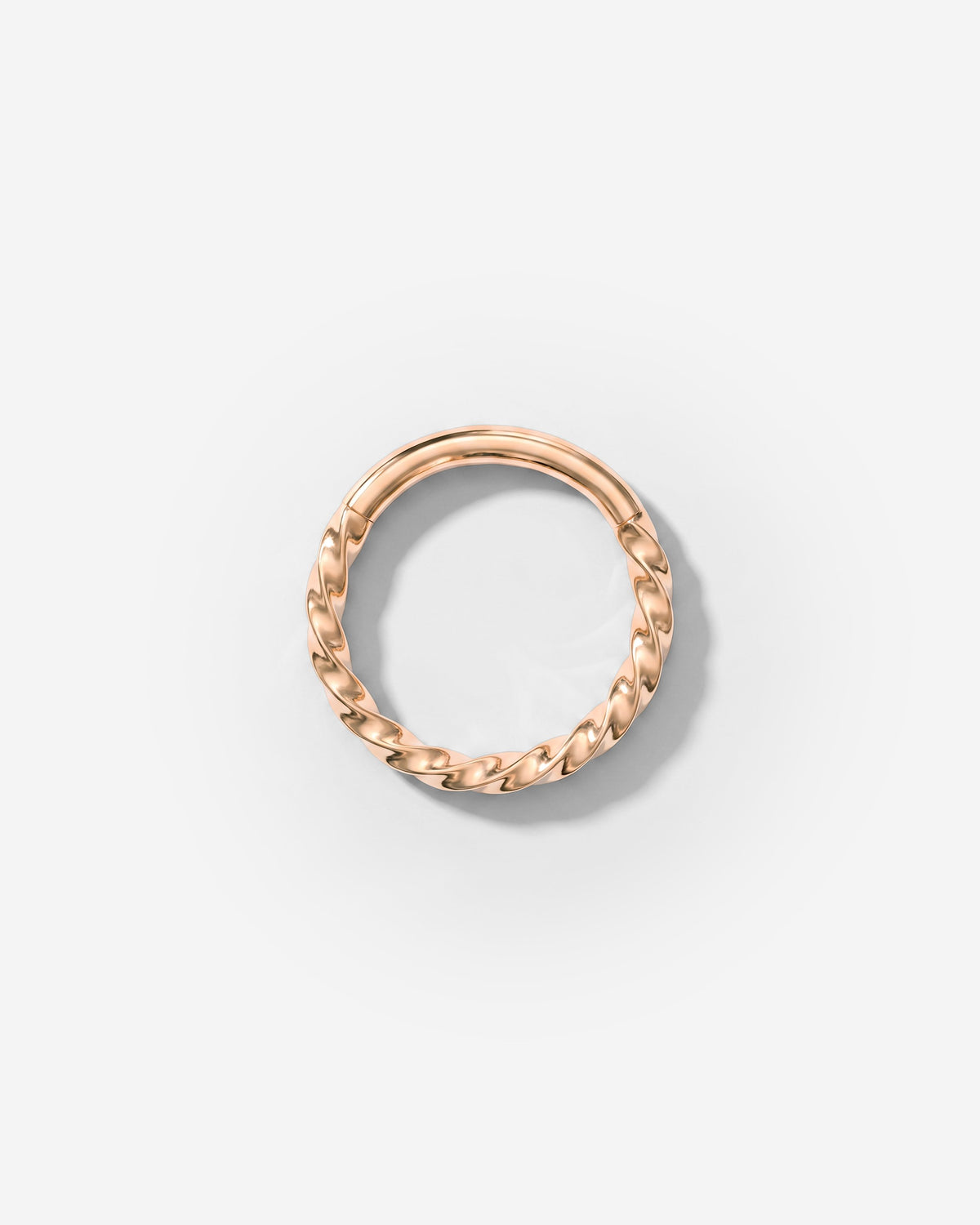 Twisted Click Piercing Ring Roségold