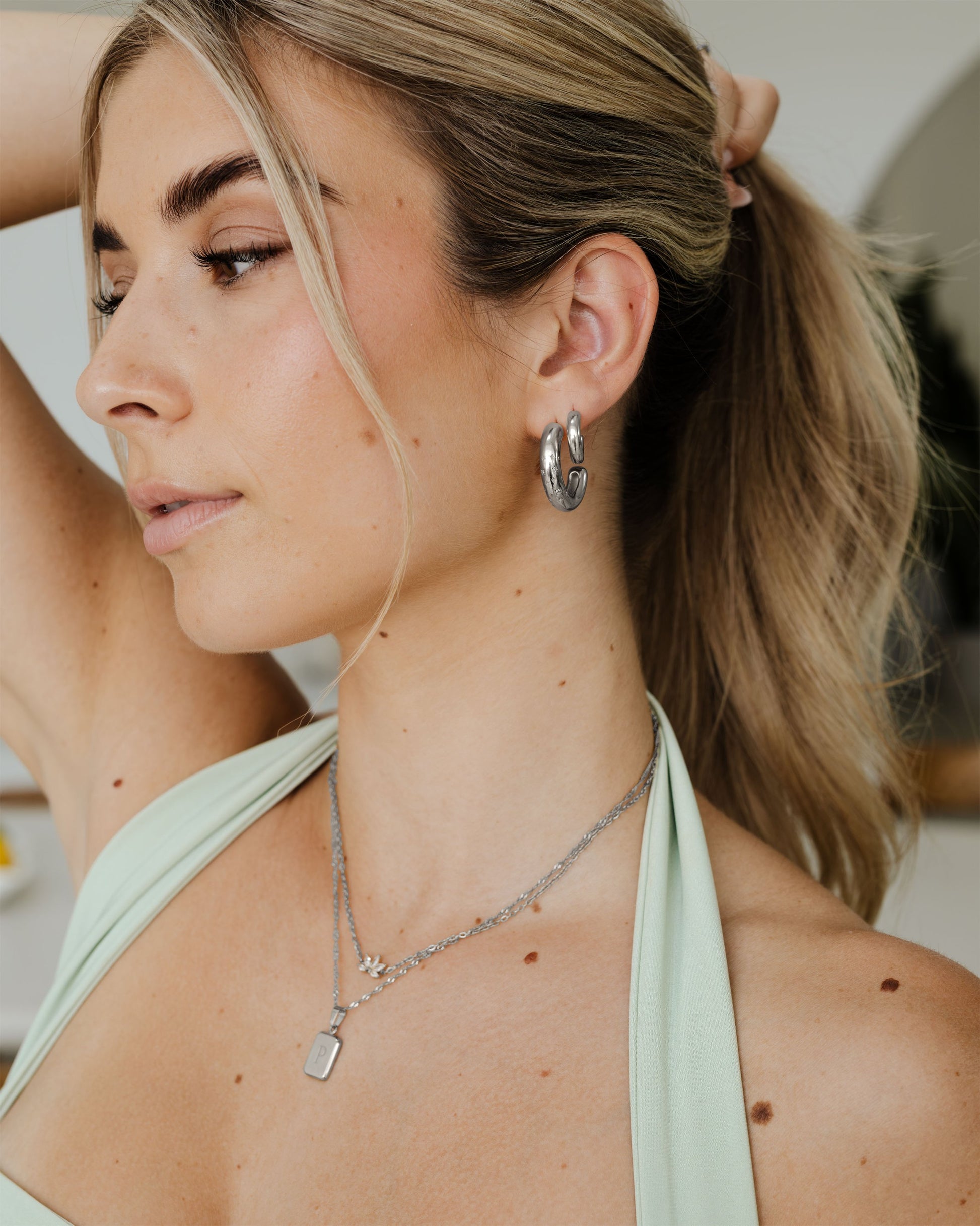 Inner Light Hoop Studs