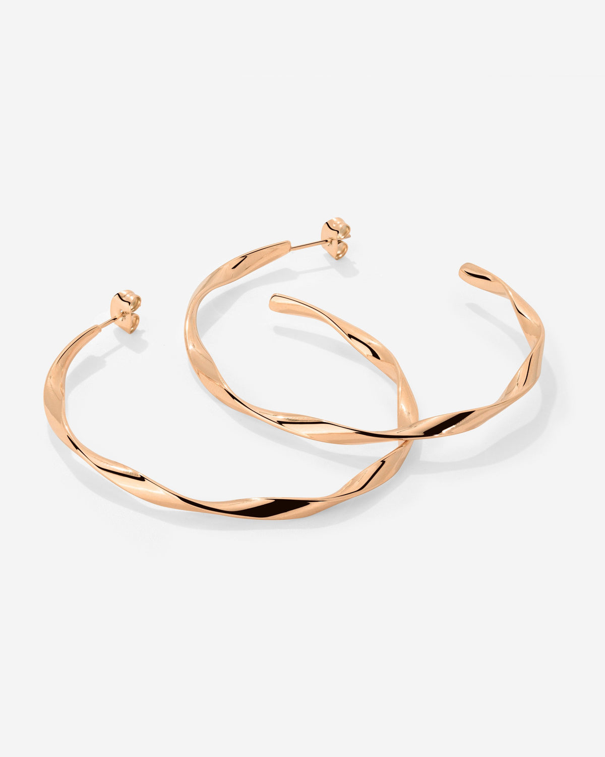 Sahira Hoop Studs Large Roségold