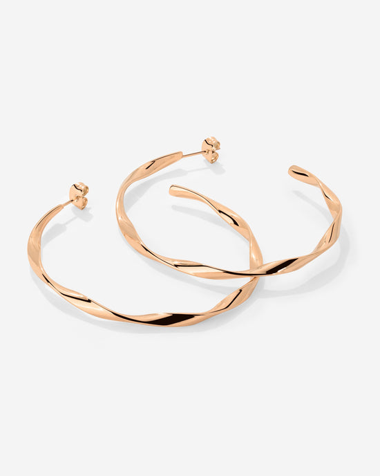 Sahira Hoop Studs Large Roségold