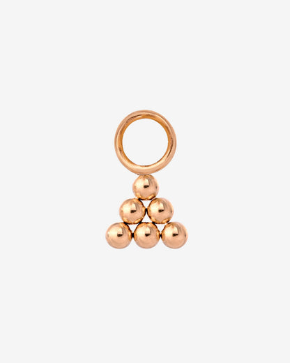 Tiny Beads Twisted Hoop Set Small Roségold