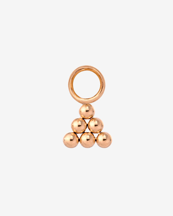 Tiny Beads Twisted Hoop Set Small Roségold